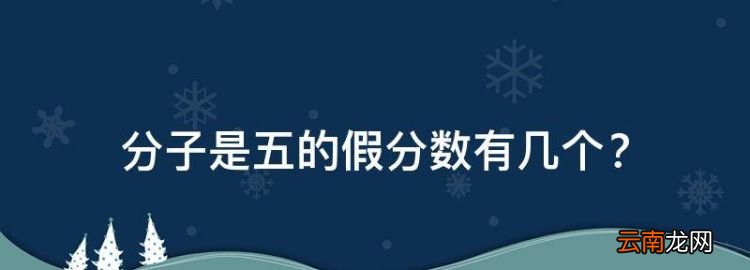 什么叫假分数，分子是五的假分数有几个