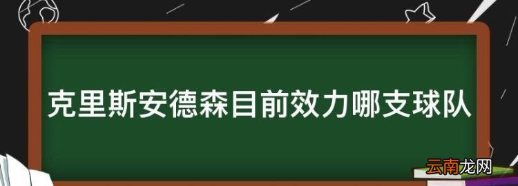 克里斯安德森目前效力哪支球队