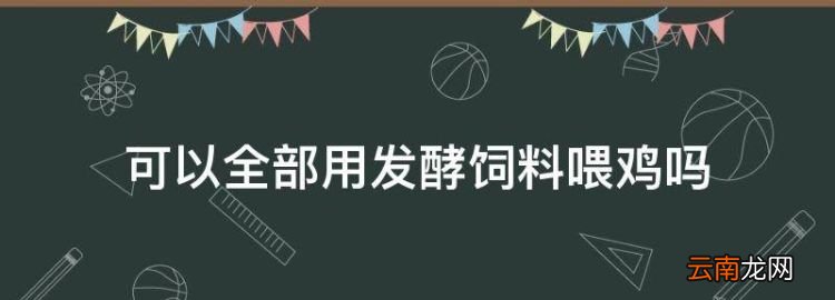 猪粪怎样发酵虫养鸡，可以全部用发酵饲料喂鸡