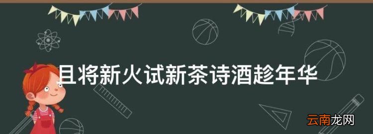 诗酒趁年华什么意思，且将新火试新茶诗酒趁年华意思