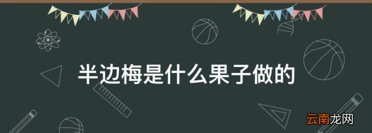 半边梅是什么果子做的，话梅和半梅都是李子做的吗