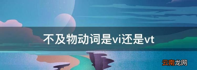 不及物动词是vi还是vt