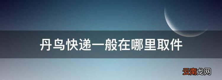 丹鸟快递一般在哪里取件，丹鸟快递放什么驿站,农村的