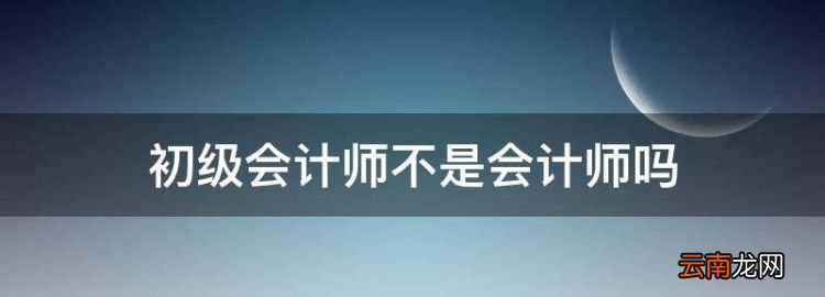 初级会计师不是会计师，初级会计证和初级会计师有什么区别