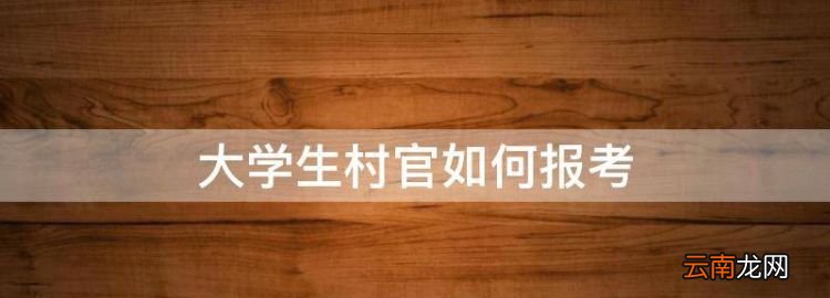 大学生村官如何报考，报考大学生村官需要什么条件