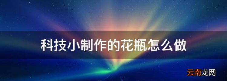 科技小制作的花瓶怎么做，我为了取花瓶用了哪些方法