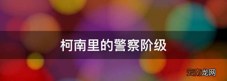 柯南里松本警官，柯南里的警察阶级