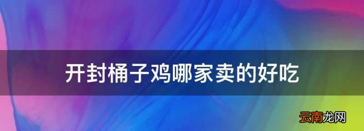 开封桶子鸡哪家卖的好吃，开封哪一家的桶子鸡好吃