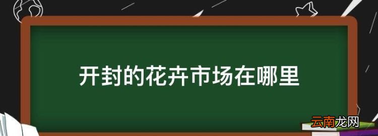 开封的花卉市场在哪里，扬州最大的花卉花盆批发市场在哪里