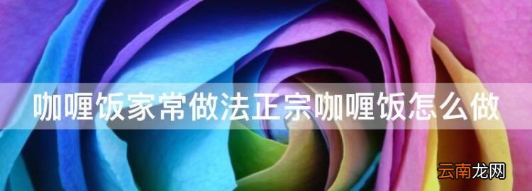 咖喱饭家常做法正宗咖喱饭怎么做