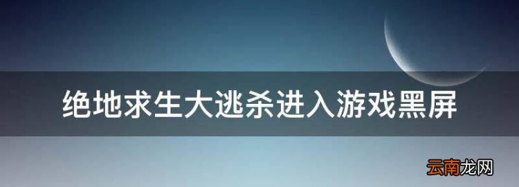 绝地生大逃杀进入游戏黑屏